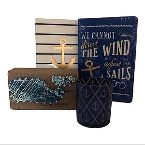 NEW 4 PC Nautical + Anchor coordinating set
